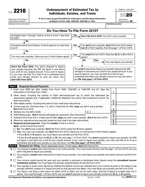 IRS Form 2210F Download Fillable PDF or Fill Online Underpayment of