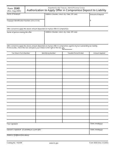 IRS Form 3040 Download Fillable PDF or Fill Online Authorization to