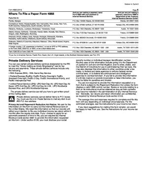 IRS Form 4868 Mailing Address Where to Mail Form 4868