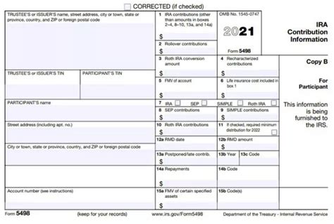 IRS Form 5498 Instructions for 2021 Line by Line 5498 Instruction