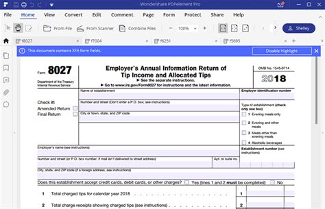 IRS Form 8027 Work it Right the First Time
