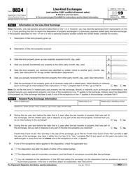 IRS Form 8824 Download Fillable PDF or Fill Online LikeKind Exchanges