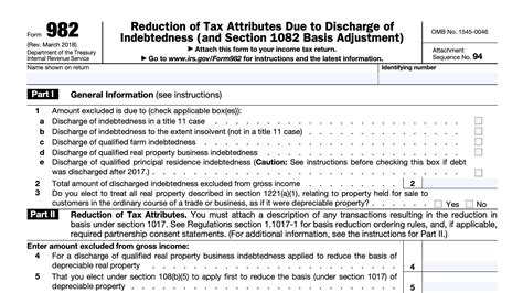 IRS Form 982 Credit Card Debt