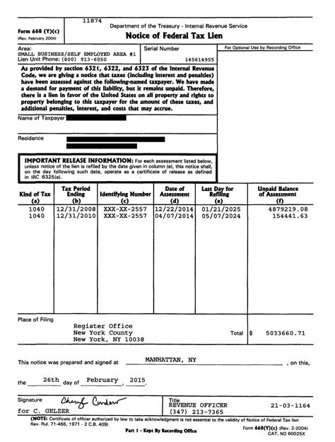 IRS Notices and Letter Form 668A(c) Understanding IRS Notice 668A(c