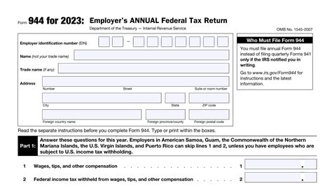 IRS Releases Finalized 2024 Form 944, Instructions