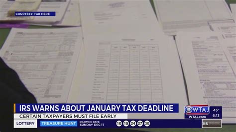 IRS warns of January deadline for some taxpayers