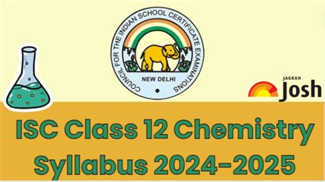 ISC Class 12 Chemistry Syllabus - BYJUS