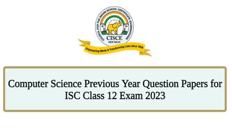 ISC Previous Year Question Papers 2024: Download PDF Here