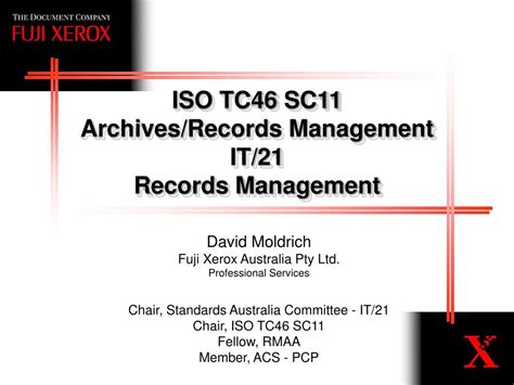 ISO/TC 46/SC 11 - Archives/records management