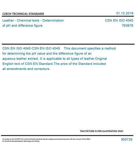 ISO 4045 - Leather - Chemical tests - Determination of pH …