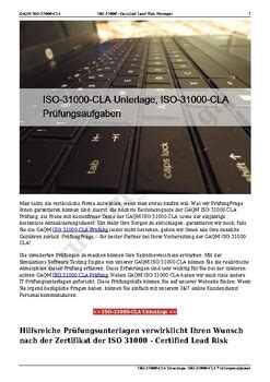 ISO-31000-CLA Ausbildungsressourcen
