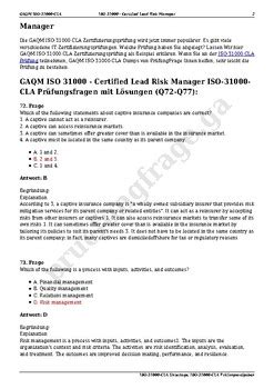 ISO-31000-CLA Deutsch Prüfung