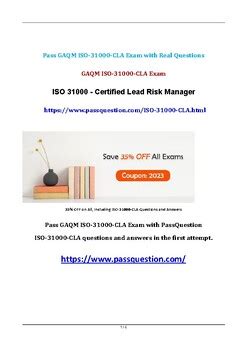 ISO-31000-CLA Fragen Beantworten