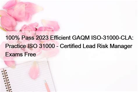 ISO-31000-CLA Prüfungsmaterialien