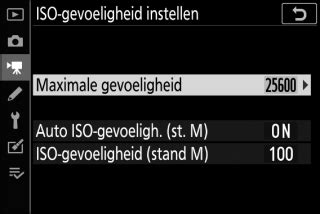 ISO-gevoeligheid instellen