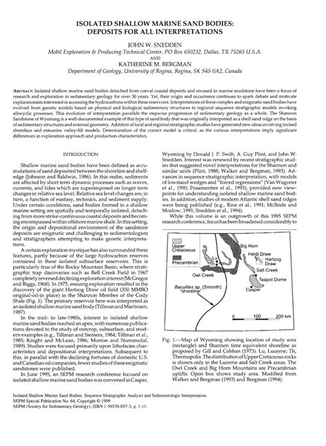 ISOLATED SHALLOW MARINE SAND BODIES: DEPOSITS FOR ALL …