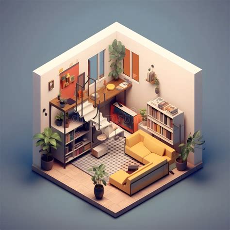 Isometric Architecture Interior Design Projects - Behance - muktibox.com