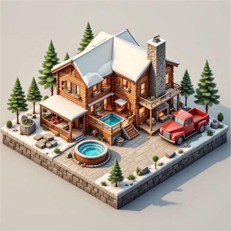 Isometric Style AI Generator - 3D Technical Art - muktibox.com