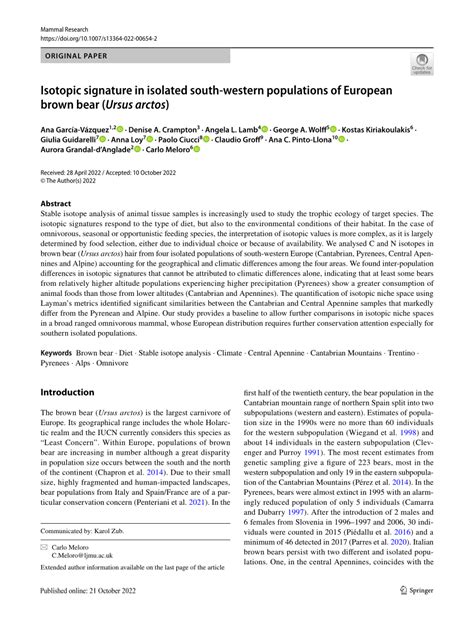 Isotopic signature in isolated south-western populations of ... - scite - wintechmobiles.com