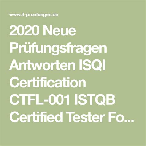 ISTQB-CTFL Deutsch Prüfungsfragen