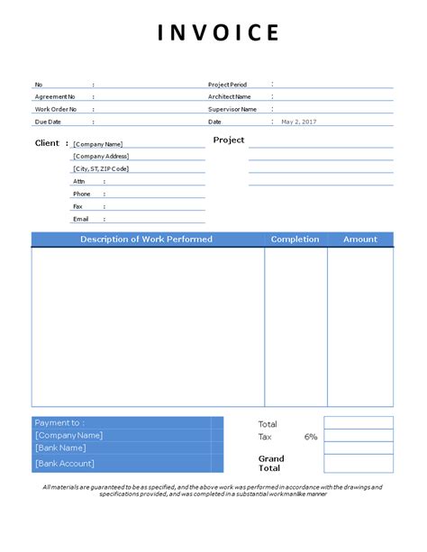 IT Contractor Invoice Template Example