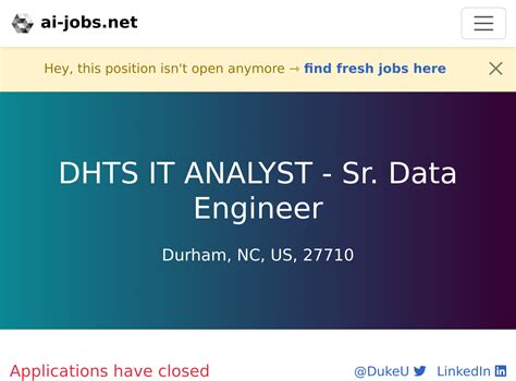 IT Systems Analyst - Hybrid Job in Durham, NC at Teamworks