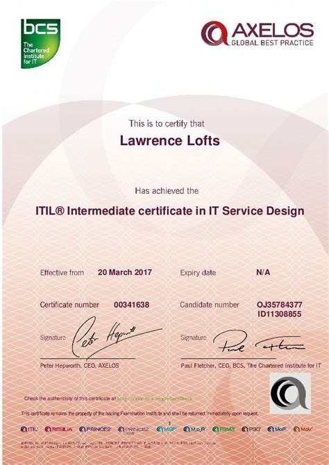 ITIL Service Design Certificate - United States - Training