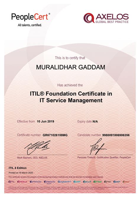 ITIL-4-Foundation Zertifikatsdemo