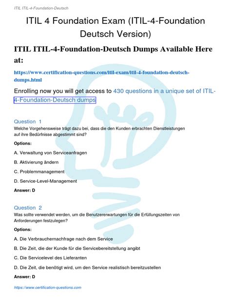 ITIL-4-Foundation-Deutsch Fragenkatalog