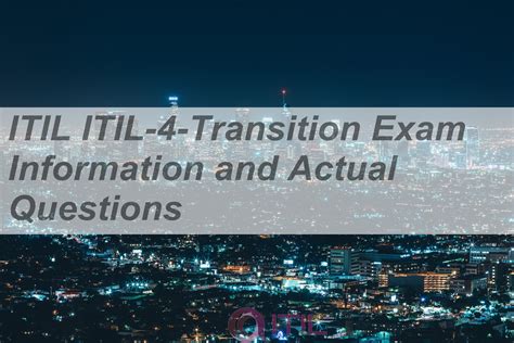 ITIL-4-Transition Deutsche Prüfungsfragen