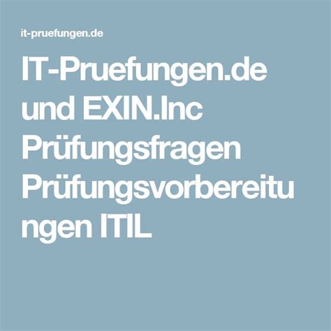 ITIL-DSV Prüfungsfragen