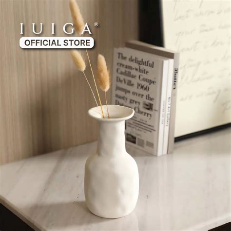 IUIGA Rustic Ceramic Vase - Vas Keramik Gaya Rustic untuk Hiasan ... - muktibox.com