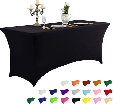 IVAPUPU 4FT Table Cloth for Rectangular Fitted Events Stretch