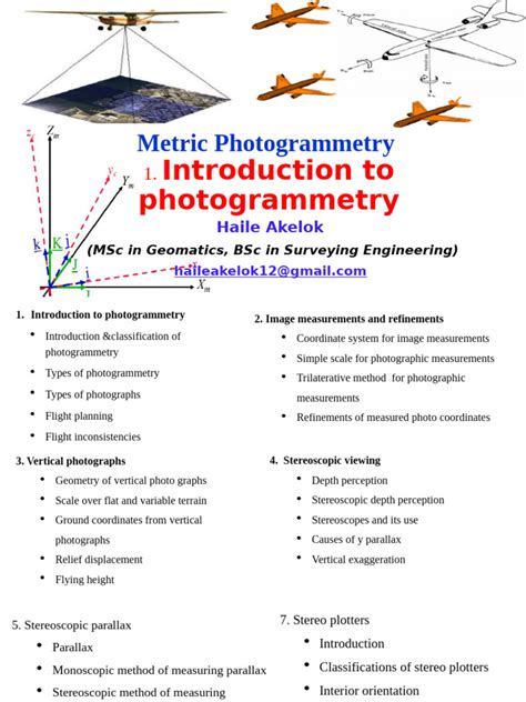 IVE Photogrammetry Metric Non Metric.pdf - The science and... - wintechmobiles.com