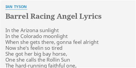 Ian Tyson - Barrel Racing Angel lyrics + German translation