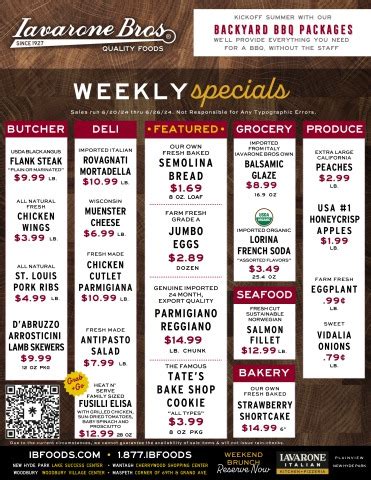 Iavarone bros. weekly specials. Things To Know About Iavarone bros. weekly specials. 