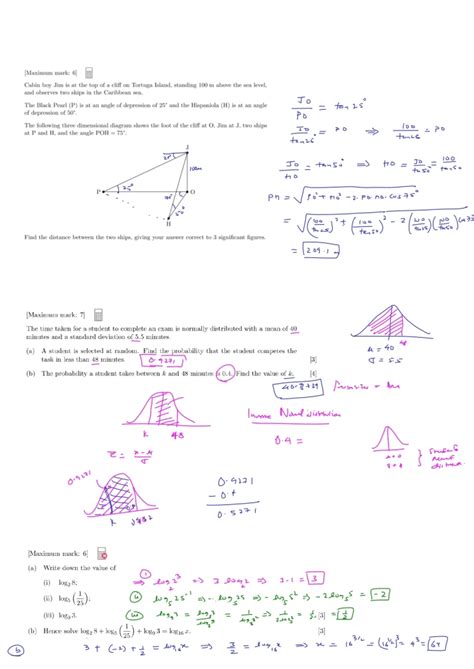 Ib Sl Review Questions Mr Santowskis Math Page