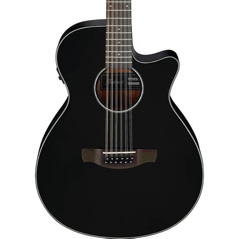 Ibanez AEG5012 12-String Acoustic-Electric Guitar Black High Gloss