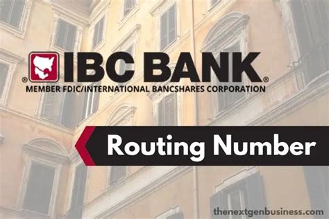 Ibc bank routing. Eagle Pass. 114902612. Austin. 114902528. Oklahoma. 303072793. In our record, the routing number for International Bank of Commerce is 114902612. The following is the information for the routing number of 114902612. 