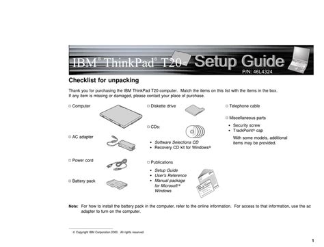 Ibm thnkpad t20 laptop service manual. - Guía de prueba de cne 525 4 1 administ avanzada.