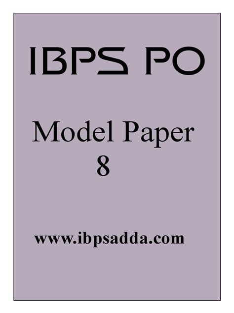 Ibps Po Model Paper