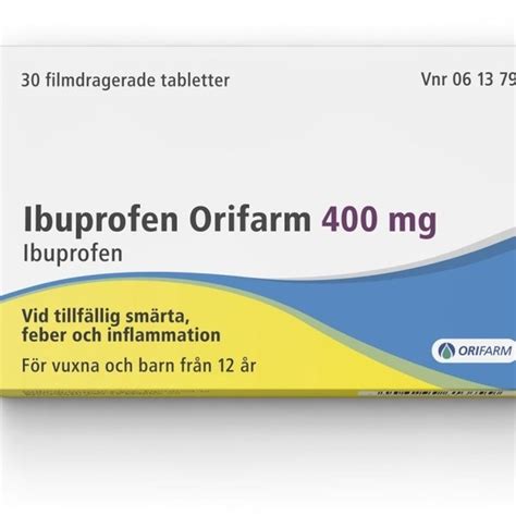 Ibuprofen Orifarm, tablett 400 mg 10 st - apotea.se