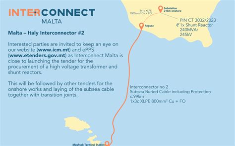 Ic2 projecte.  The new interconnector will double Malta&rsquo;s current link to the...