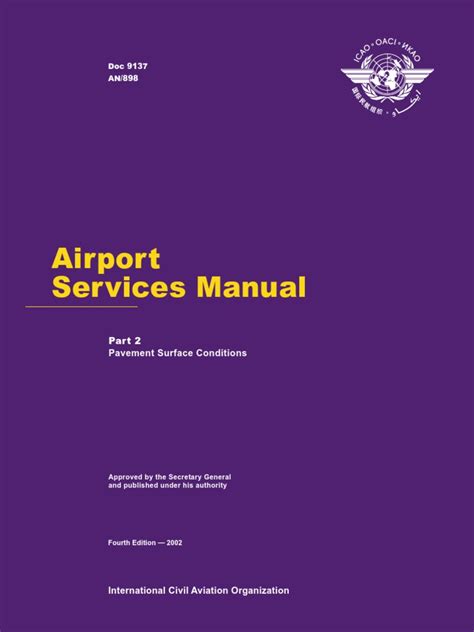 Icao doc 9137 airport service manual part. - Suzuki esteem 2001 manuale di riparazione.