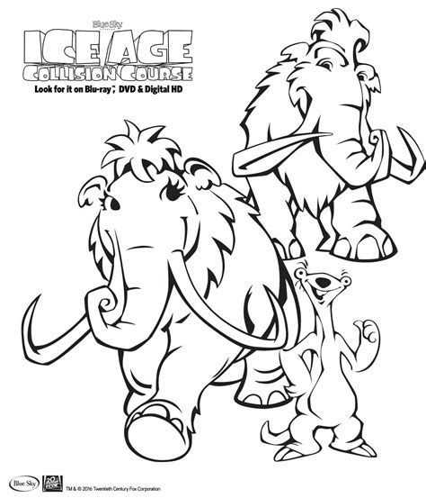 Ice Age Collision Course Coloring Pages Coloring Home