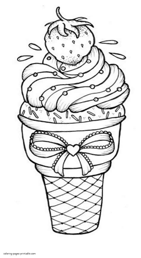 Ice Cream Coloring Pages Free
