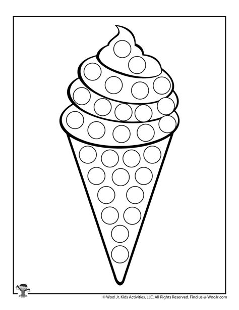 Ice Cream Dot Marker Printable