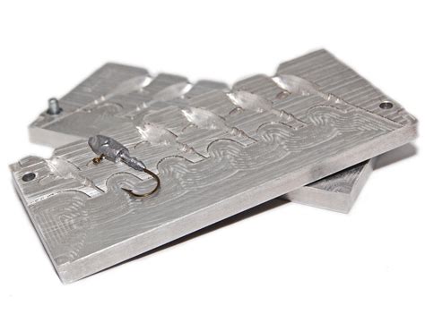 Ice Fishing Jig Molds For Sale, This one creates a five-eighths, a  three-quarter, and a one ounce bait.