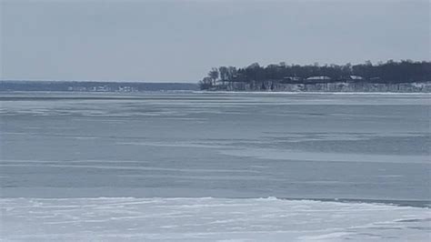Ice conditions on leech lake. There’s still plenty of main lake ice, but it’s soft, and the shorelines have pulled away. The ice-fishing season might not be over, but it has to get cold before fishing through the ice is again an option in this region. 