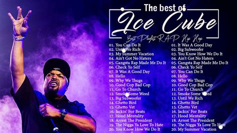 Get Ice Cube setlists - view them, share them, discuss them with other Ice Cube fans for free on setlist.fm! setlist.fm Add Setlist. Search Clear search text. follow. Setlists ... Artist: Ice Cube, Tour: I Am The West Tour, Venue: House of Blues, Houston, TX, USA. Theme From Shaft; Straight Outta Compton; Steady Mobbin' It Was a Good Day;. 